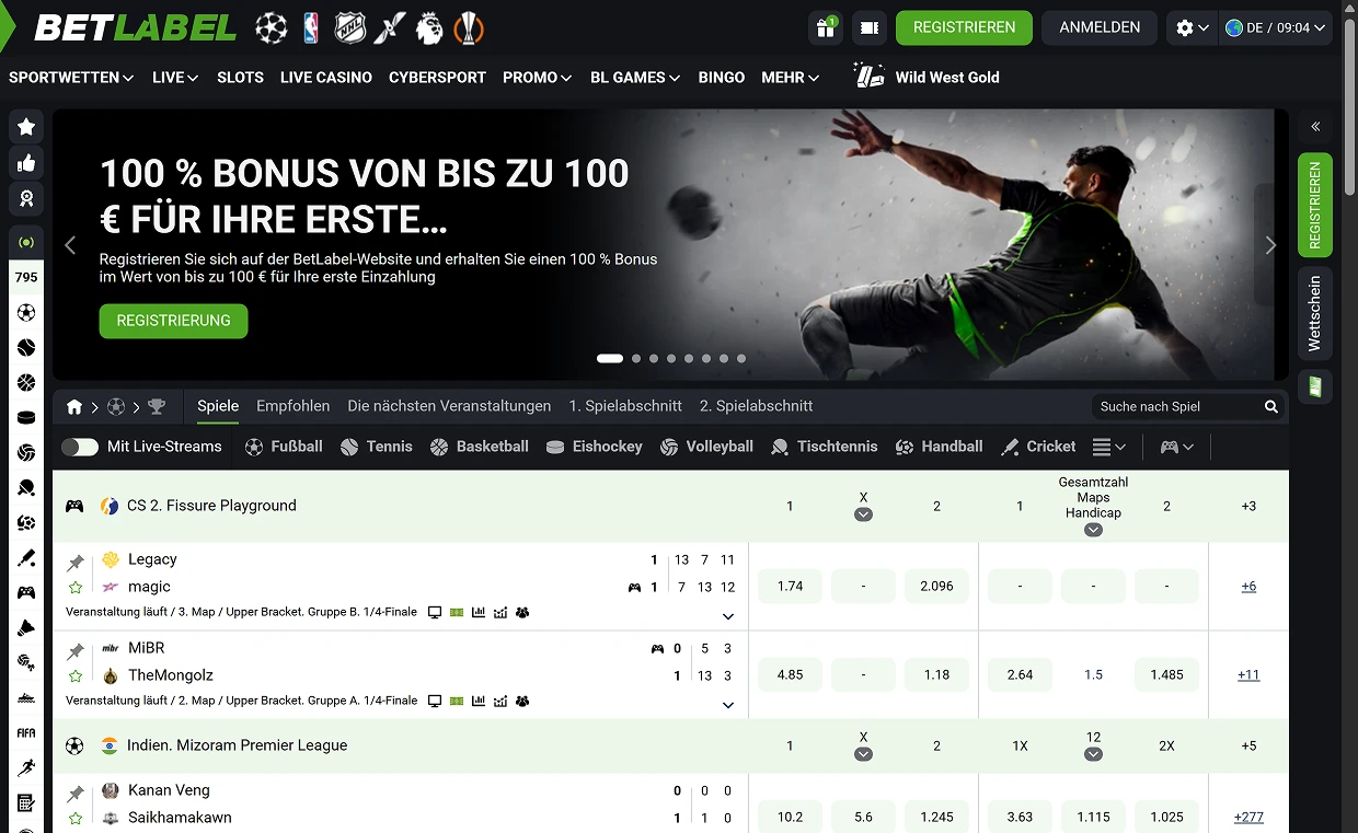 BetLabel Online-Wettanbieter BetLabel Online-Wettanbieter