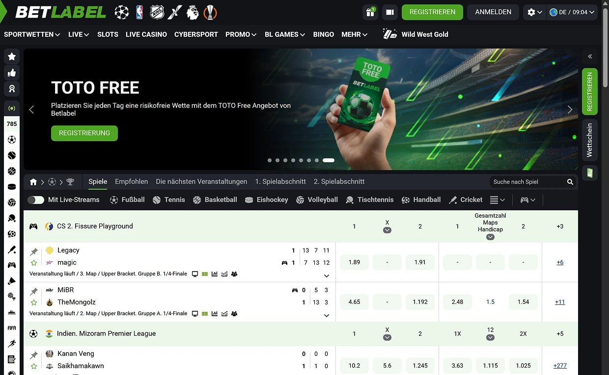 BetLabel Gaming-Plattform BetLabel Gaming-Plattform
